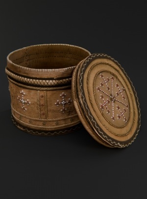 Обложка Электронного документа: Маллаах иһит: [короб для рукоделия из бересты]