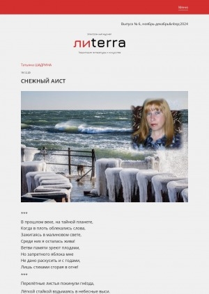 Обложка Электронного документа: Снежный аист: [стихотворения]