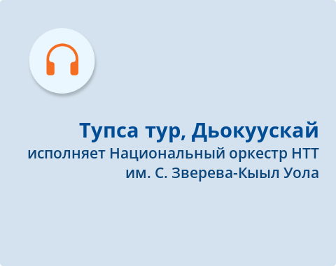 Обложка Электронного документа: Тупса тур, Дьокуускай = Расцветай, Якутск: [оркестровай фонограмма. аудиозапись]