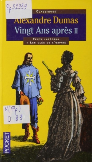 Обложка Электронного документа: Vingt ans aprés