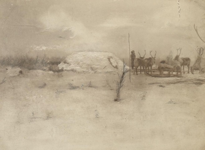 Обложка Электронного документа: Оёма. Поварня на р. Омол - 11826 в. от Якутска, - 58⁰С: [из фотоальбома В. М. Зензинова "Из Якутска в Русское Устье, 1911 - 1912 гг.", фото 71. 25.XII.]