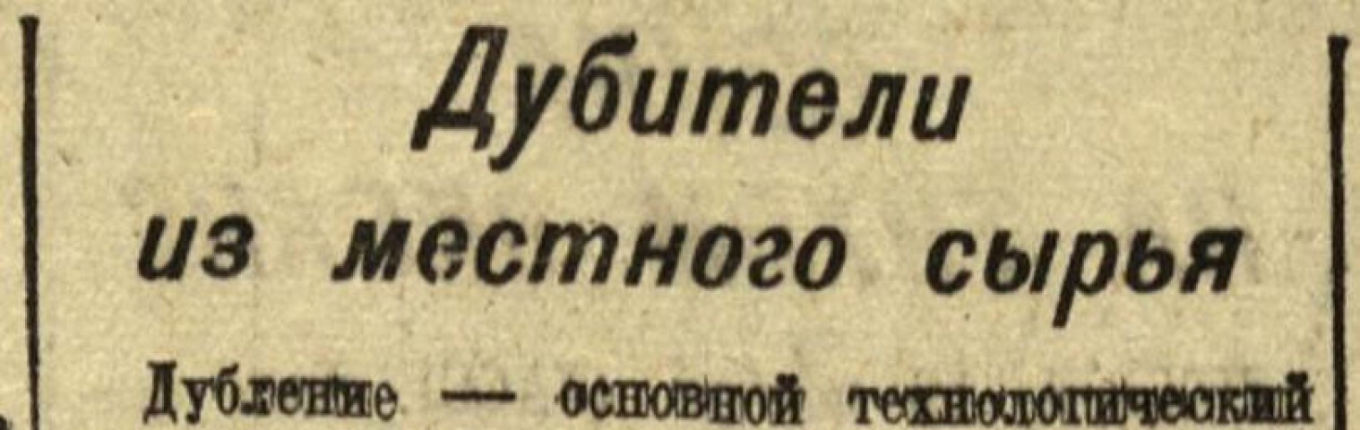 Обложка Электронного документа: Дубители из местного сырья: [о работе Якутского кожевенно-обувного комбината]