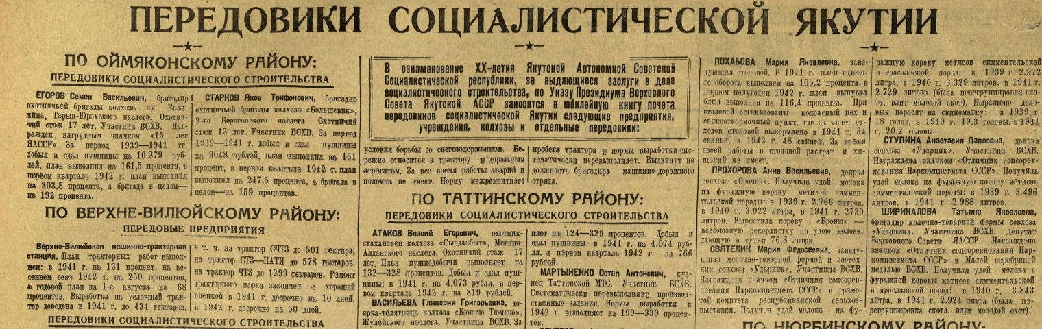 Обложка Электронного документа: Передовики социалистической Якутии: [о внесении в юбилейную книгу почета  в ознаменование ХХ-летия Якутской АССР]