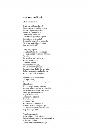 Обложка Электронного документа: Hep Ayni Degil Mi?