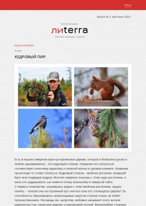 Обложка Электронного документа: Кедровый пир: [о кедровом стланике]