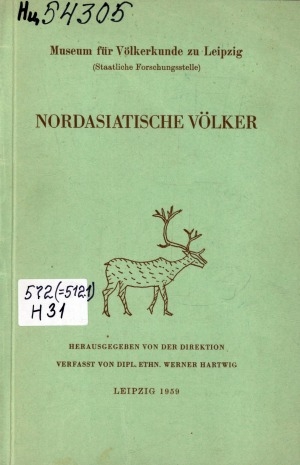 Обложка Электронного документа: Nordasiatische völker: eine einführung in die sibirischen sammlungen. mit 3 grundrissen, 2 karten, 10 figuren und 13 abbildungen auf tafeln
