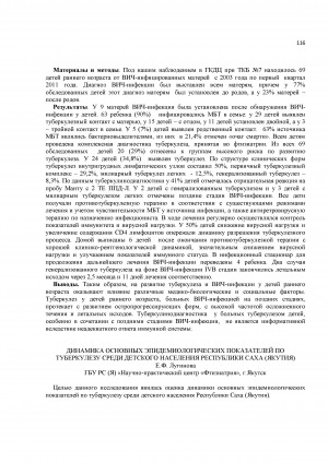 Обложка Электронного документа: Динамика основных эпидемиологических показателей по туберкулезу среди детского населения Республики Саха (Якутия)