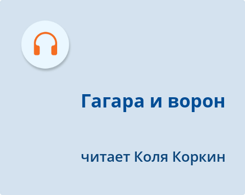 Обложка Электронного документа: Гагара и ворон: [аудиозапись]