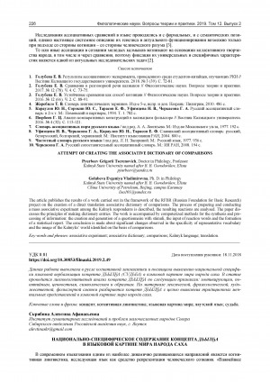 Обложка Электронного документа: Национально-специфическое содержание концепта ДЬЫЛҔА в языковой картине мира народа саха