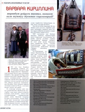 Обложка Электронного документа: Варвара Кириллина. Төрөөбүт дойдуга таптал, кининэн киэн туттуу туохтан саҕаланарый?: ["Полюс холода" мусуой директорын туһунан, Верхоянскай]