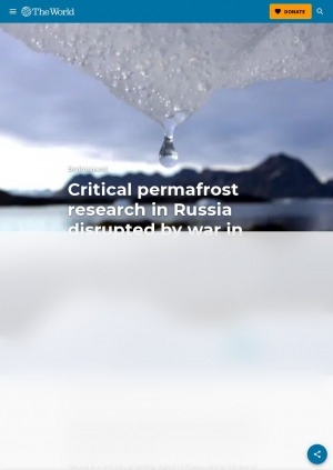 Обложка Электронного документа: Critical permafrost research in Russia disrupted by war in Ukraine: [how foreign sanctions bother their scientists to research permafrost in Yakutia (Russia). Comments of the Arctic program director of the Woodwell Climate Research Center Sue Natali, a permafrost researcher at the University of Alaska Fairbanks Alexander Kholodov, a professor of earth systems science at the University of Zurich Gabriela Schaepman-Strub,  deputy director of the Melnikov Permafrost Institute in Yakutsk Alexander Fedorov]
