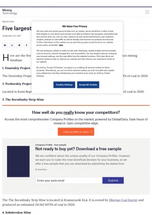 Обложка Электронного документа: Five largest coal mines in Russia in 2020