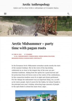 Обложка Электронного документа: Arctic Midsummer – party time with pagan roots