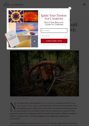 Обложка Электронного документа: Interview: Photojournalist Follows Siberia’s Risky New Gold Rush by Shadowing Mammoth Tusk Hunters