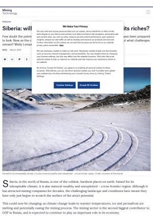 Обложка Электронного документа: Siberia: will the once-frozen wilderness give up its riches?